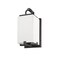 Z-Lite Sana 1 Light Outdoor Wall Sconce, Black & White Opal 593S-BK - alternate 4